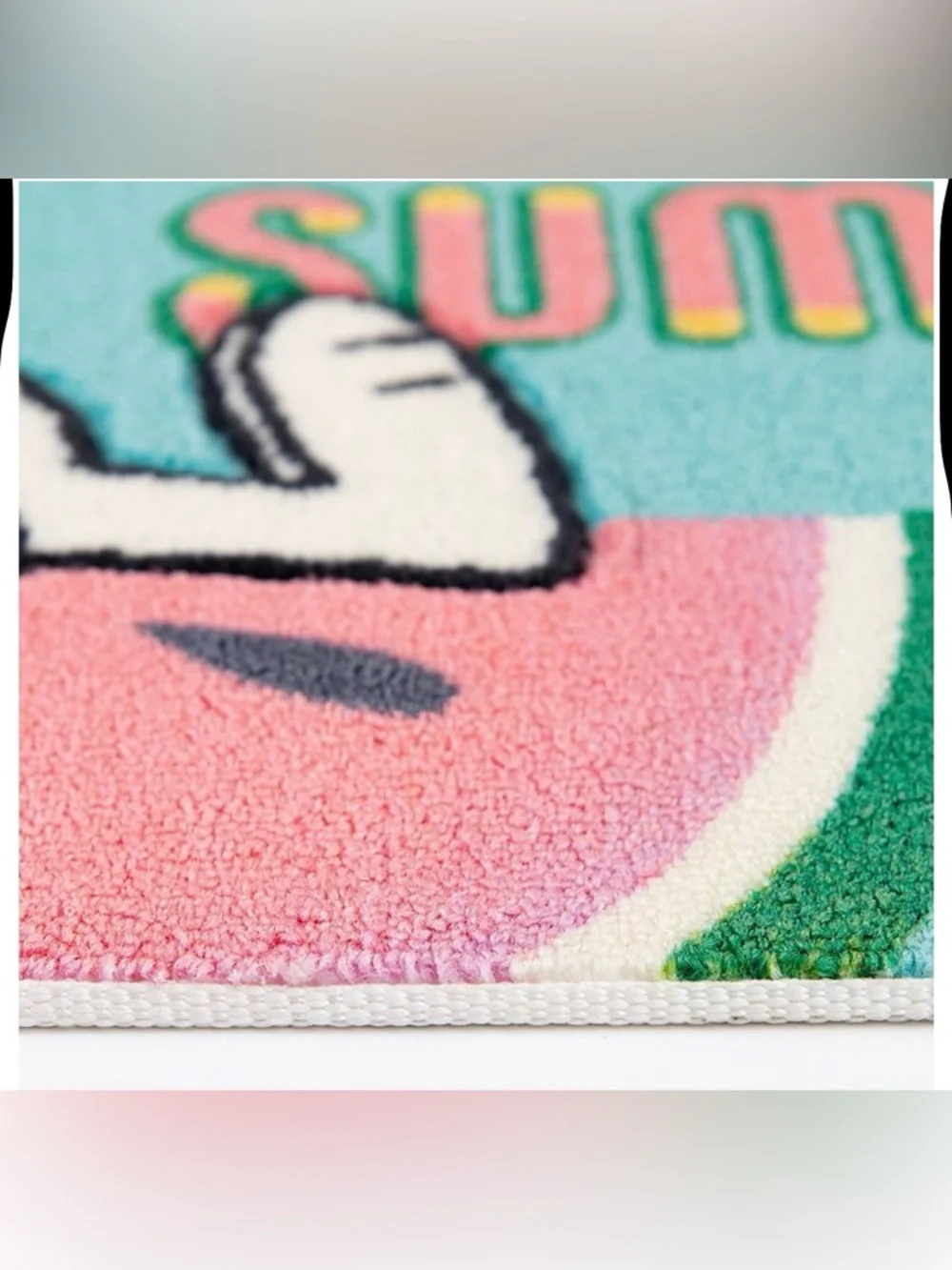 Peanuts Snoopy Hello Summer Watermelon Graphic Rug Decor Brand New